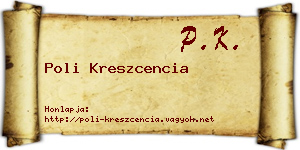 Poli Kreszcencia névjegykártya